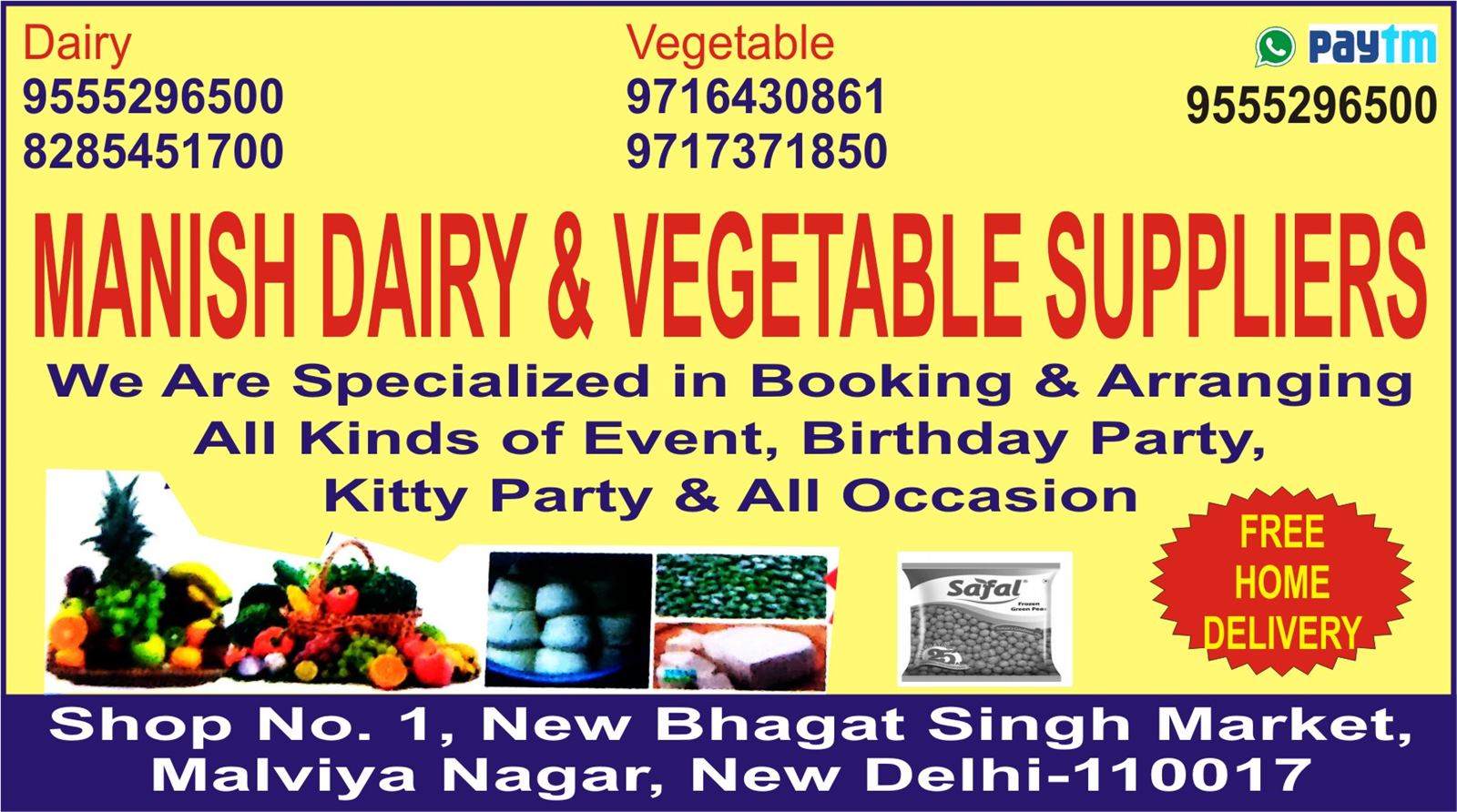 MANISH DAIRY & VEGETABLE SUPPLIERS